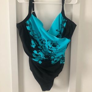 Swimsuit, one piece - blue & black Miraclesuit